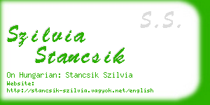 szilvia stancsik business card